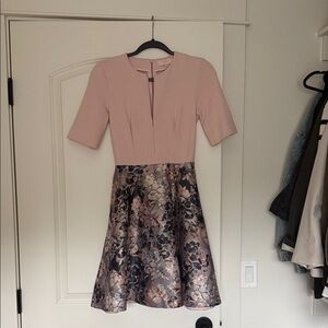 Ted Baker London Blush and Floral Midi Dress